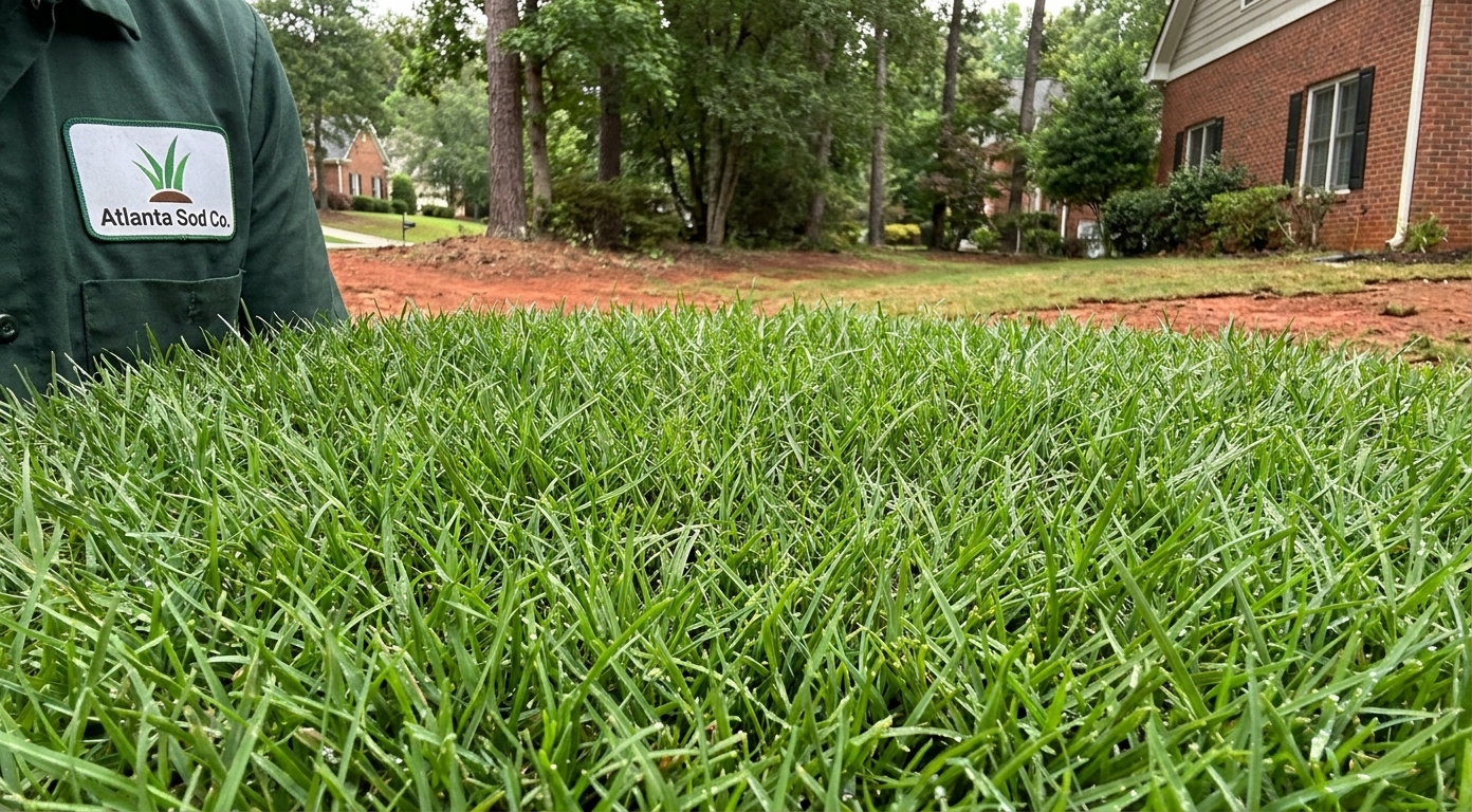 Close-up of dense Bermuda sod blades